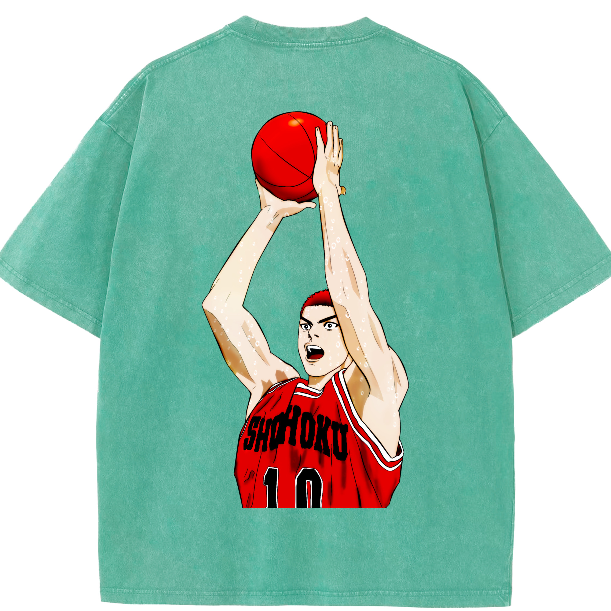 （画像用） SLAM DUNK／スラムダンク 綿100% ヴィンテージ風 半袖Tシャツ（背面プリント）